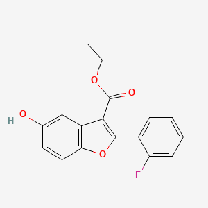 Ethyl 2-(2-fluorophenyl)-5-hydroxybenzofuran-3-carboxylate