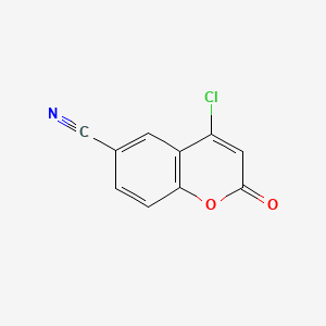 molecular formula C10H4ClNO2 B13694954 4-Chloro-2-oxo-2H-chromene-6-carbonitrile 