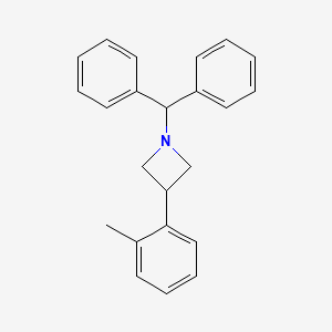 molecular formula C23H23N B13694973 1-Benzhydryl-3-(o-tolyl)azetidine 