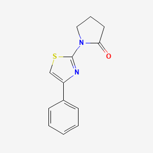 molecular formula C13H12N2OS B13694986 1-(4-Phenyl-2-thiazolyl)-2-pyrrolidinone 