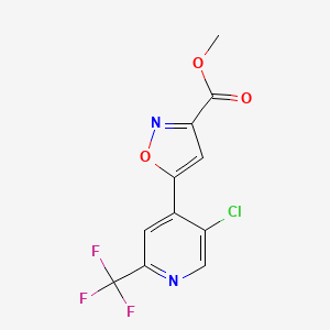 Methyl 5-[5-Chloro-2-(trifluoromethyl)-4-pyridyl]isoxazole-3-carboxylate