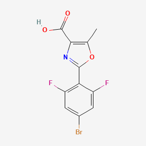 molecular formula C11H6BrF2NO3 B13694996 2-(4-Bromo-2,6-difluorophenyl)-5-methyloxazole-4-carboxylic Acid 