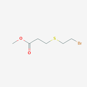 molecular formula C6H11BrO2S B1369500 Methyl 3-((2-bromoethyl)thio)propanoate 