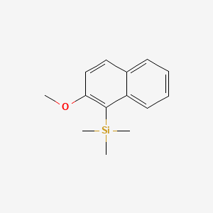 molecular formula C14H18OSi B13695025 (2-Methoxy-1-naphthyl)trimethylsilane 