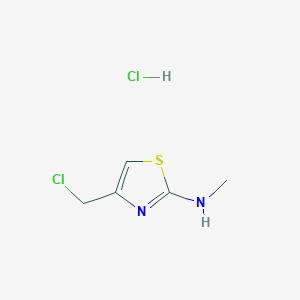 molecular formula C5H8Cl2N2S B1369506 4-(Chloromethyl)-N-methyl-1,3-thiazol-2-amine hydrochloride 