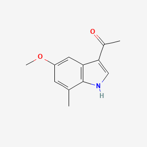 molecular formula C12H13NO2 B13695075 3-Acetyl-5-methoxy-7-methylindole 