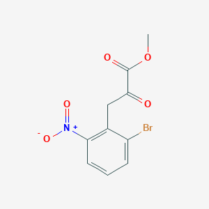 molecular formula C10H8BrNO5 B13695090 Methyl 3-(2-bromo-6-nitrophenyl)-2-oxopropanoate 