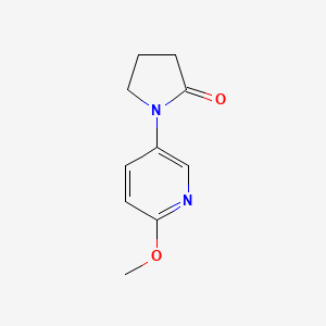 molecular formula C10H12N2O2 B13695143 1-(6-Methoxy-3-pyridyl)-2-pyrrolidinone 