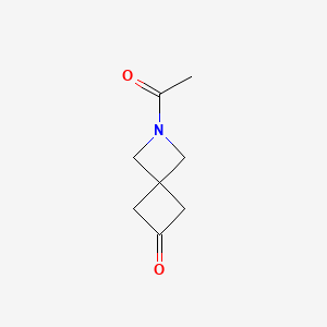 molecular formula C8H11NO2 B13695161 2-Acetyl-2-azaspiro[3.3]heptan-6-one 