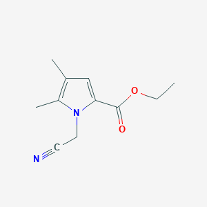 molecular formula C11H14N2O2 B13695165 Ethyl 1-(Cyanomethyl)-4,5-dimethyl-1H-pyrrole-2-carboxylate 