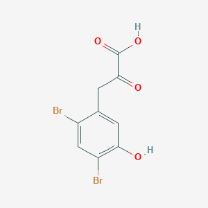 3-(2,4-Dibromo-5-hydroxyphenyl)-2-oxopropanoic acid