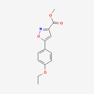 molecular formula C13H13NO4 B13695232 Methyl 5-(4-Ethoxyphenyl)isoxazole-3-carboxylate 