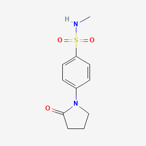 molecular formula C11H14N2O3S B13695243 N-methyl-4-(2-oxopyrrolidin-1-yl)benzenesulfonamide 