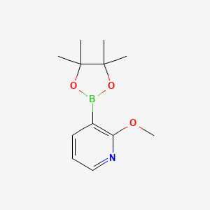 molecular formula C12H18BNO3 B1369527 2-甲氧基-3-(4,4,5,5-四甲基-1,3,2-二氧杂硼烷-2-基)吡啶 CAS No. 532391-31-4