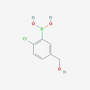 molecular formula C7H8BClO3 B1369529 2-氯-5-羟甲基苯硼酸 CAS No. 1003042-59-8