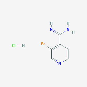 molecular formula C6H7BrClN3 B13695306 3-Bromopyridine-4-carboximidamide Hydrochloride 