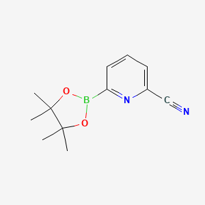 molecular formula C12H15BN2O2 B1369534 6-(4,4,5,5-四甲基-1,3,2-二氧杂硼烷-2-基)吡啶甲腈 CAS No. 952402-79-8
