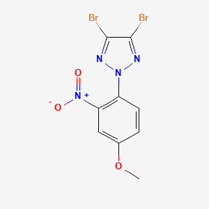 molecular formula C9H6Br2N4O3 B13695388 4,5-Dibromo-2-(4-methoxy-2-nitrophenyl)-2H-1,2,3-triazole 