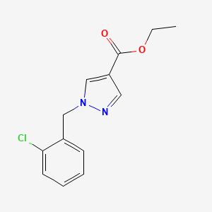 molecular formula C13H13ClN2O2 B13695391 Ethyl 1-[(2-chlorophenyl)methyl]pyrazole-4-carboxylate 