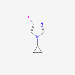 molecular formula C6H7IN2 B13695403 1-Cyclopropyl-4-iodo-1H-imidazole 