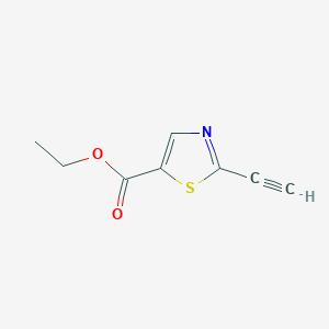 molecular formula C8H7NO2S B13695407 Ethyl 2-Ethynylthiazole-5-carboxylate 