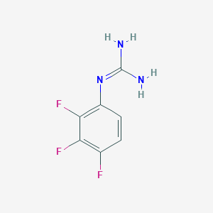 molecular formula C7H6F3N3 B13695422 1-(2,3,4-Trifluorophenyl)guanidine 