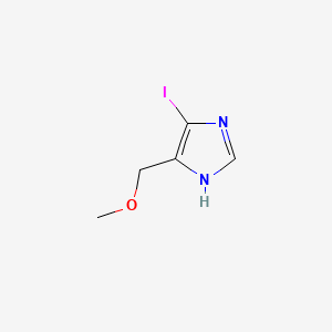 molecular formula C5H7IN2O B13695428 4-Iodo-5-(methoxymethyl)-1H-imidazole 