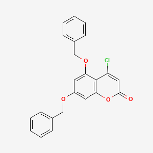 molecular formula C23H17ClO4 B13695453 5,7-Bis(benzyloxy)-4-chlorocoumarin 