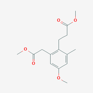 Methyl 3-[4-methoxy-2-(2-methoxy-2-oxoethyl)-6-methylphenyl]propanoate