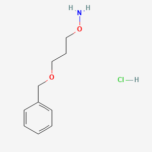 molecular formula C10H16ClNO2 B13695488 O-[3-(Benzyloxy)propyl]hydroxylamine Hydrochloride 