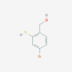 molecular formula C7H7BrOS B13695490 4-Bromo-2-mercaptobenzyl alcohol 