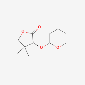 molecular formula C11H18O4 B13695492 (3R)-4,4-Dimethyl-3-[(tetrahydro-2H-pyran-2-yl)oxy]dihydrofuran-2(3H)-one 