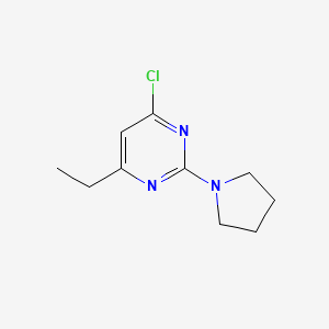 molecular formula C10H14ClN3 B1369550 4-氯-6-乙基-2-(吡咯烷-1-基)嘧啶 CAS No. 901586-62-7