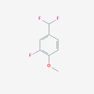 molecular formula C8H7F3O B13695530 4-(Difluoromethyl)-2-fluoroanisole 