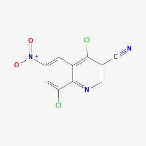 molecular formula C10H3Cl2N3O2 B1369554 4,8-Dichloro-6-nitroquinoline-3-carbonitrile CAS No. 915369-46-9