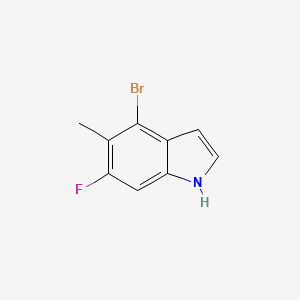 molecular formula C9H7BrFN B13695650 4-Bromo-6-fluoro-5-methylindole 