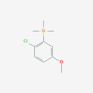 molecular formula C10H15ClOSi B13695662 4-Chloro-3-(trimethylsilyl)anisole 