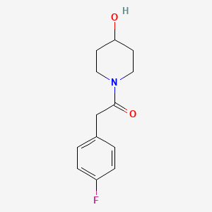 molecular formula C13H16FNO2 B1369567 2-(4-Fluorophenyl)-1-(4-hydroxypiperidin-1-yl)ethan-1-one 