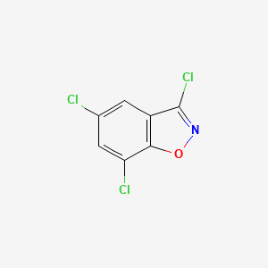 molecular formula C7H2Cl3NO B13695672 3,5,7-Trichlorobenzisoxazole 