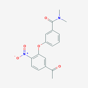 molecular formula C17H16N2O5 B13695680 3-(5-Acetyl-2-nitrophenoxy)-N,N-dimethylbenzamide 