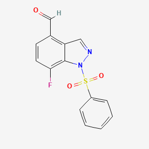 7-Fluoro-1-(phenylsulfonyl)-1H-indazole-4-carbaldehyde