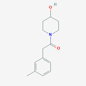 molecular formula C14H19NO2 B1369570 1-(4-Hydroxypiperidin-1-yl)-2-(3-methylphenyl)ethan-1-one 