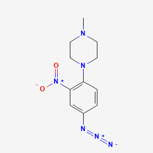 molecular formula C11H14N6O2 B13695714 1-(4-Azido-2-nitrophenyl)-4-methylpiperazine 