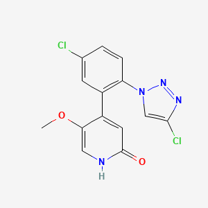 4-[5-Chloro-2-(4-chloro-1H-1,2,3-triazol-1-yl)phenyl]-5-methoxypyridin-2(1H)-one