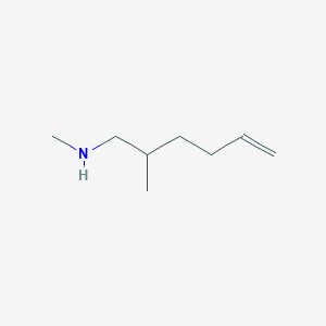 molecular formula C8H17N B1369572 Methyl(2-methylhex-5-en-1-yl)amine 