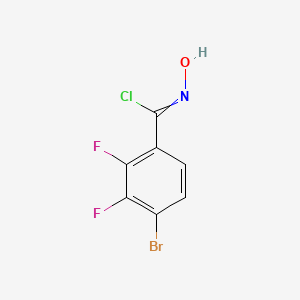 molecular formula C7H3BrClF2NO B13695721 4-Bromo-2,3-difluoro-N-hydroxybenzimidoyl Chloride 