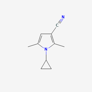 molecular formula C10H12N2 B13695728 1-Cyclopropyl-2,5-dimethylpyrrole-3-carbonitrile 