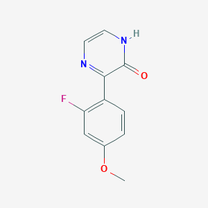 3-(2-Fluoro-4-methoxyphenyl)pyrazin-2(1H)-one