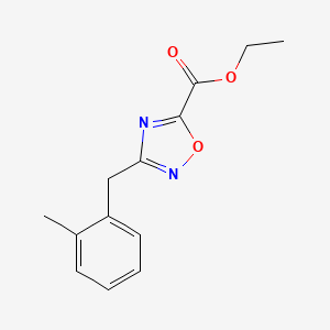 molecular formula C13H14N2O3 B13695770 Ethyl 3-(2-methylbenzyl)-1,2,4-oxadiazole-5-carboxylate 