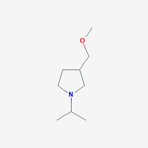 molecular formula C9H19NO B13695774 1-Isopropyl-3-(methoxymethyl)pyrrolidine 